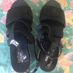 Embroidered Edotea sandals. New.